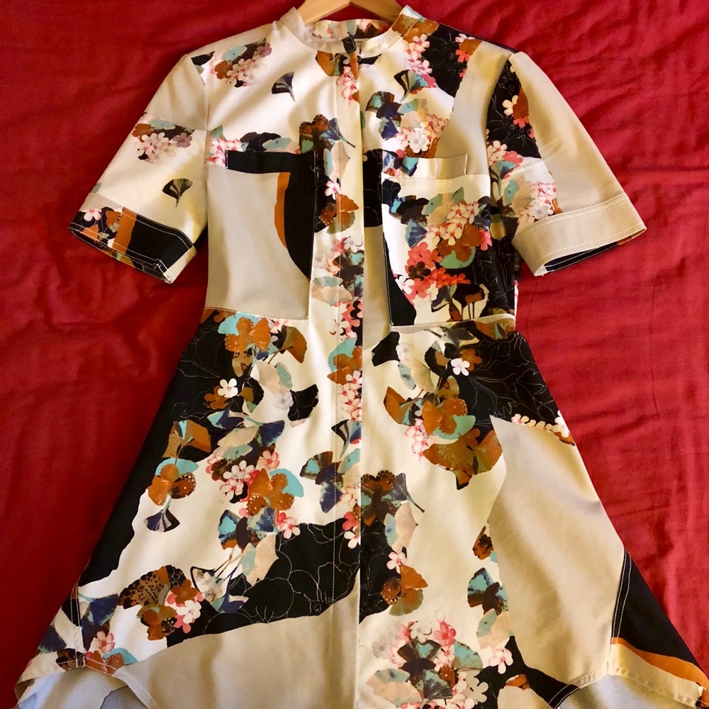 3.1 Phillip Lim, Shirt Dress in Paper Floral S